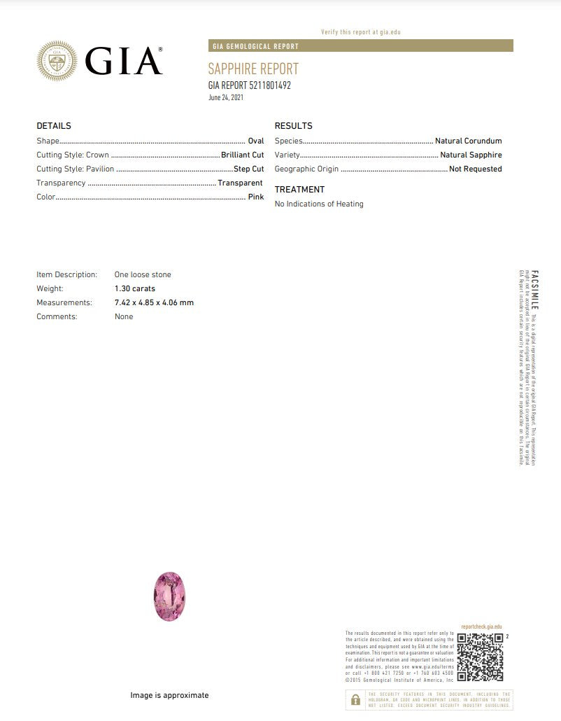 1.3ct Oval Shape Natural Sapphire with GIA Certificate 7.42*4.85*4.06mm PS419 Aurora Designer