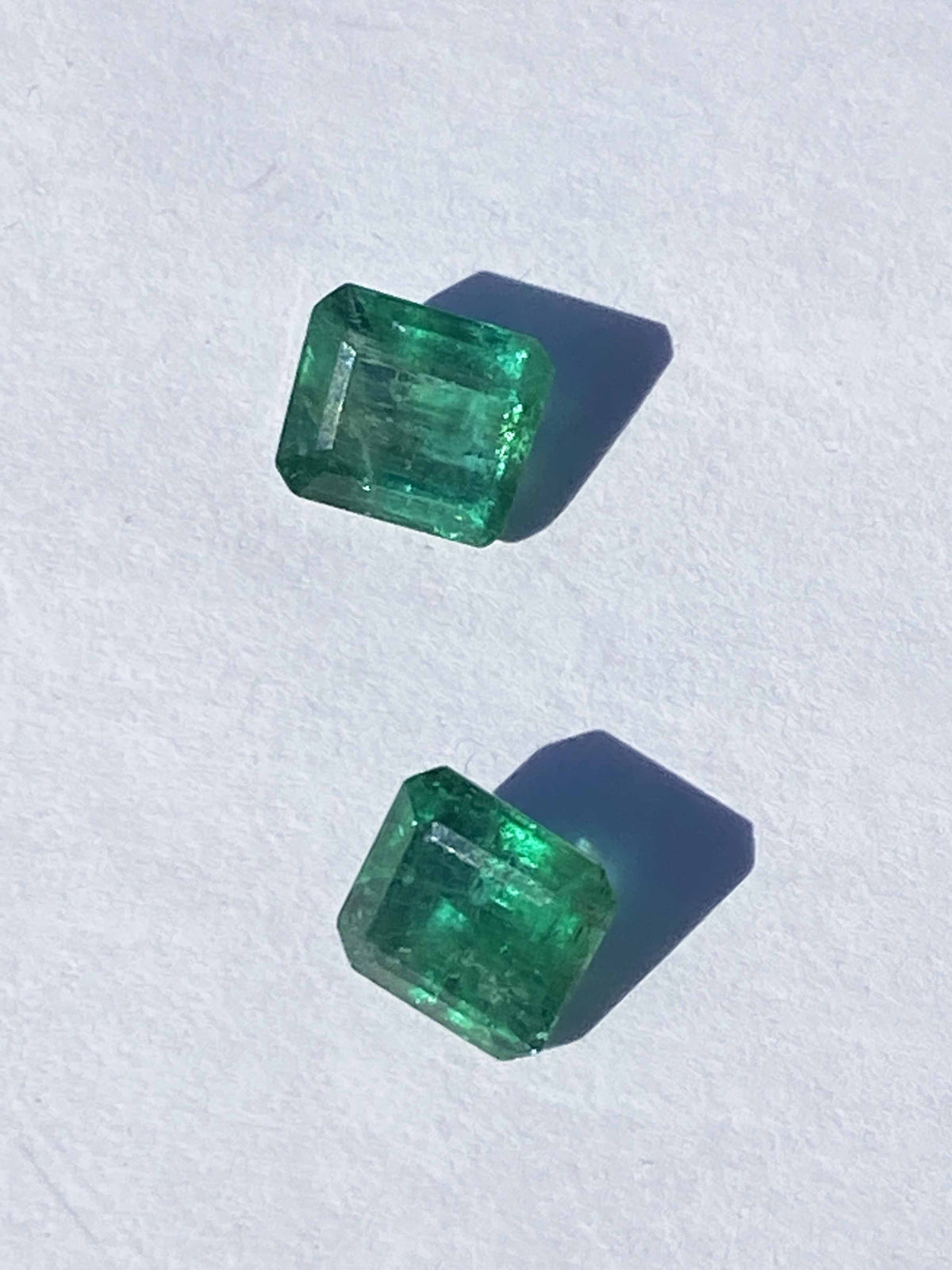Custom Listing for Rocky*** 4.12ct Emerald Earrings 14K Yellow Gold Aurora Designer