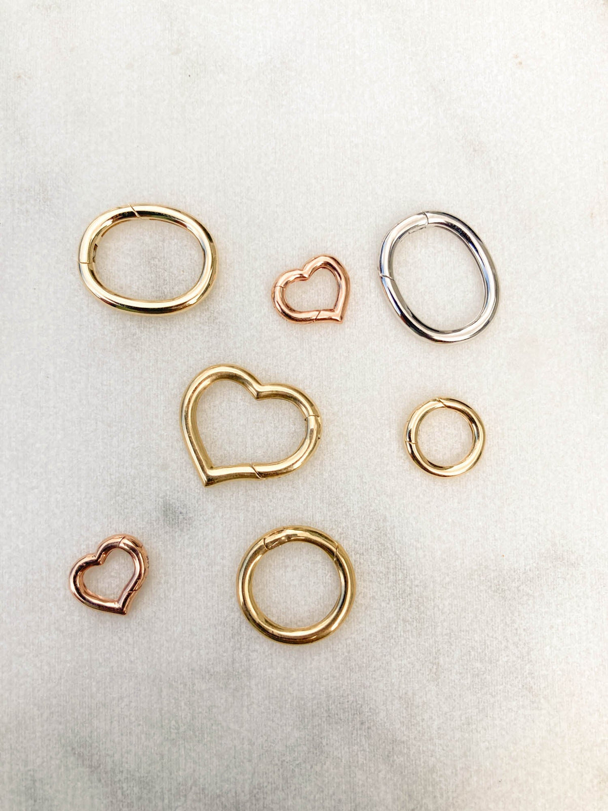 Push Gate Small Oval 9x7mm 14K Gold Pendant Holder Enhancer M4007S Aurora Designer