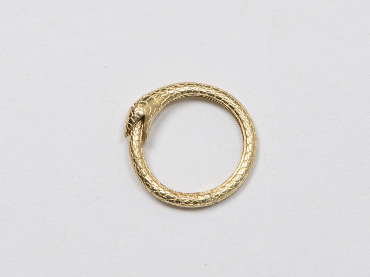 15mm Ouroboros Snake 14K Gold Pendant Charm Holder M4015 Aurora Designer