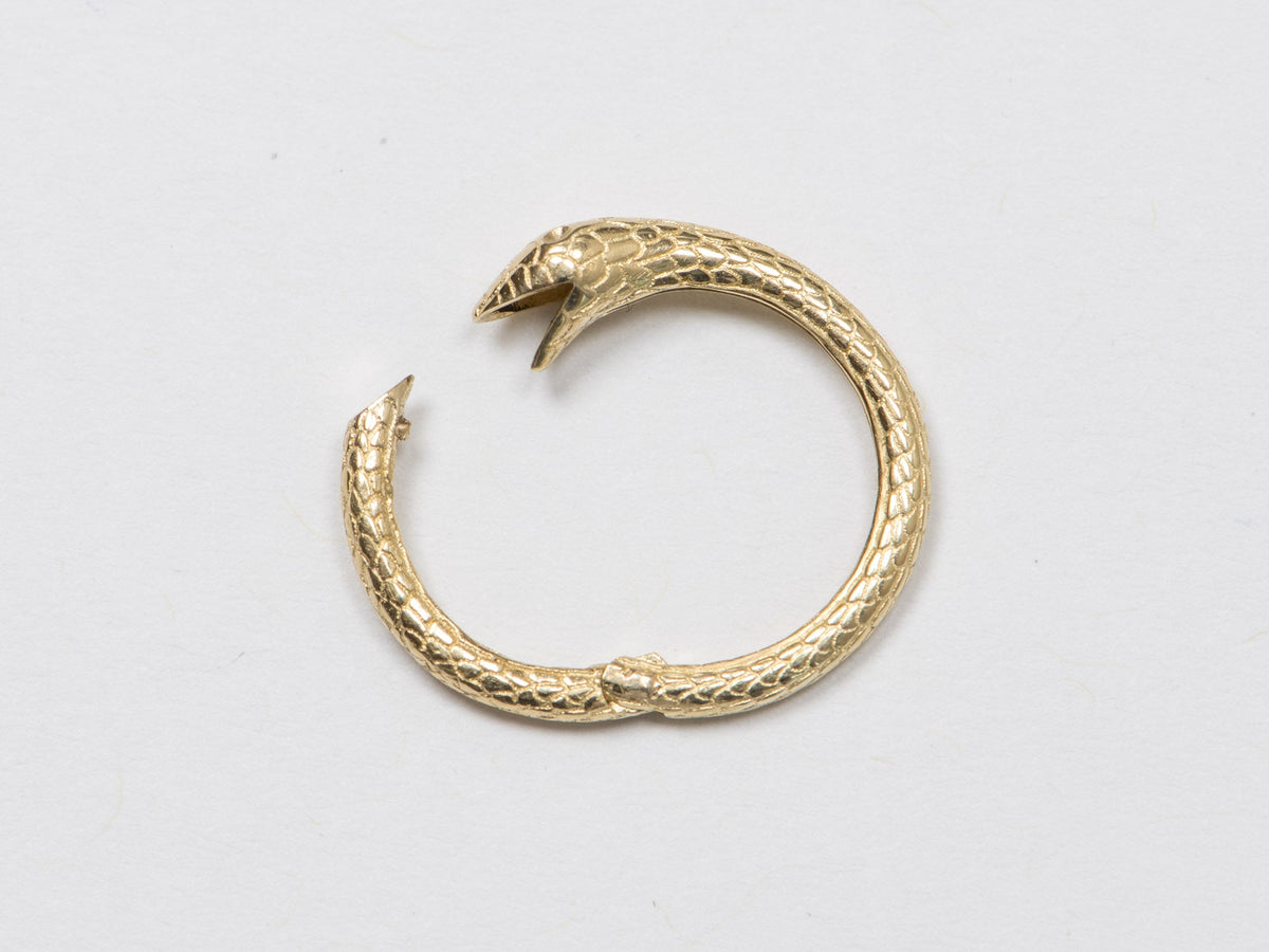 15mm Ouroboros Snake 14K Gold Pendant Charm Holder M4015 Aurora Designer
