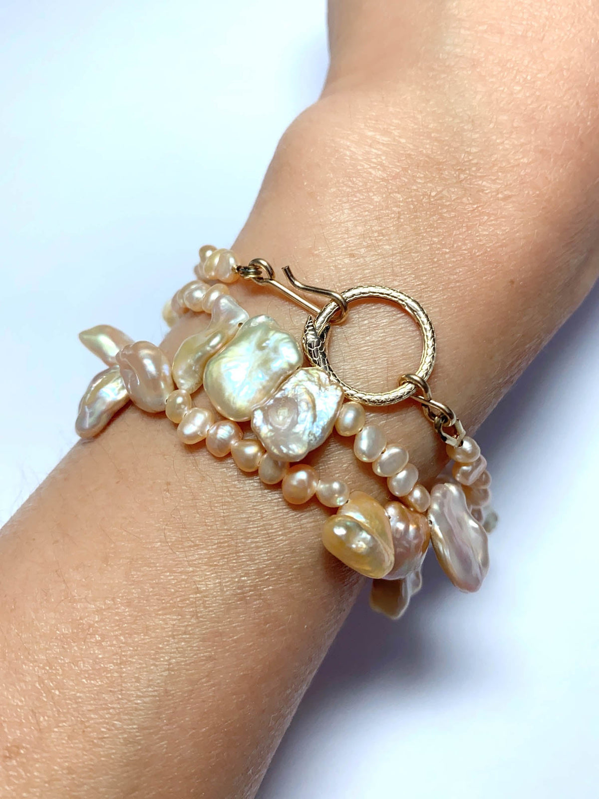 15mm Ouroboros Snake 14K Gold Pendant Charm Holder M4015 Aurora Designer