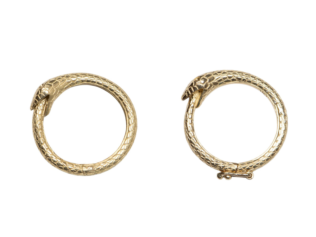 15mm Ouroboros Snake 14K Gold Pendant Charm Holder M4015 Aurora Designer