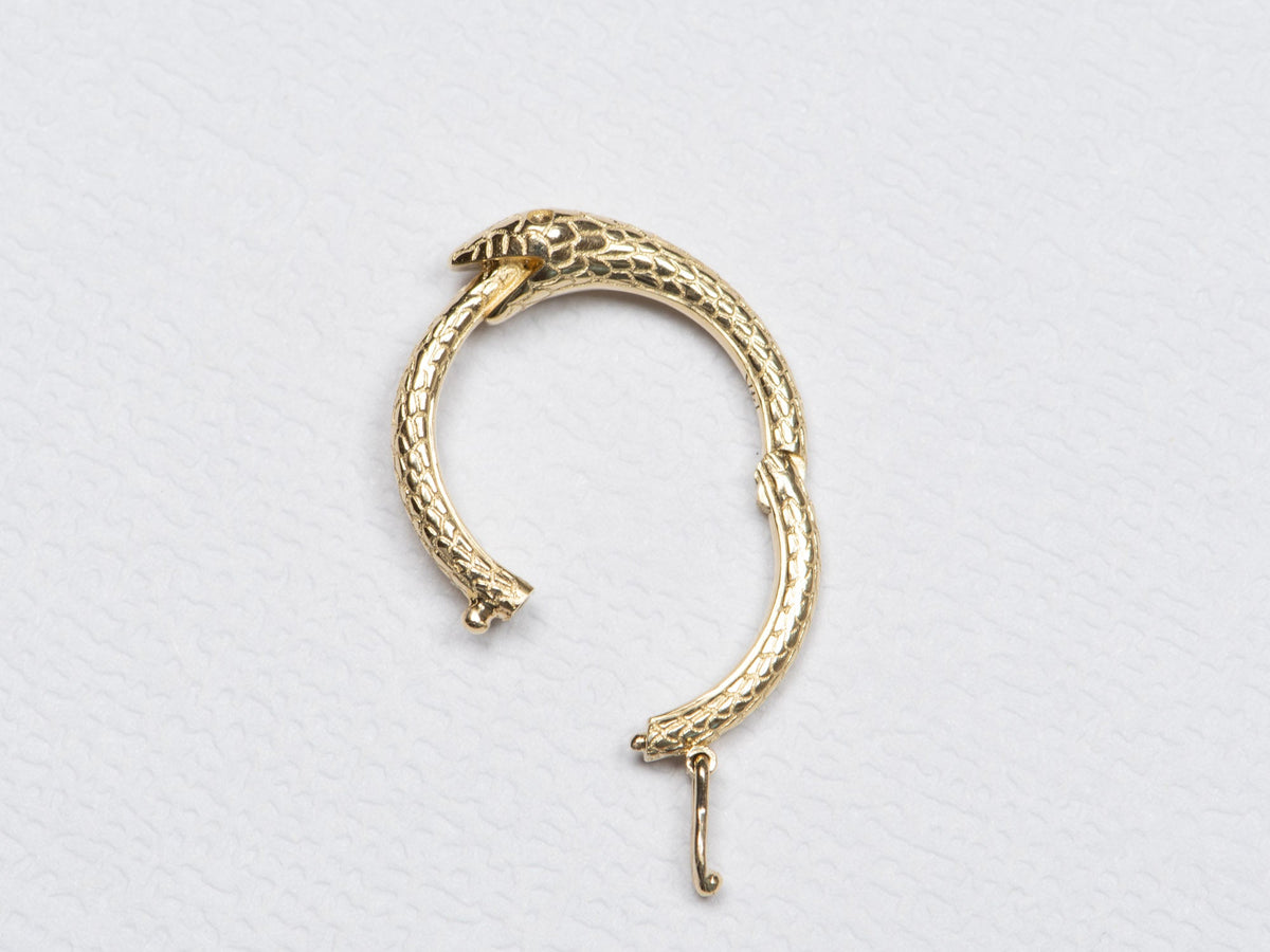 15mm Ouroboros Snake 14K Gold Pendant Charm Holder M4015v2 Aurora Designer