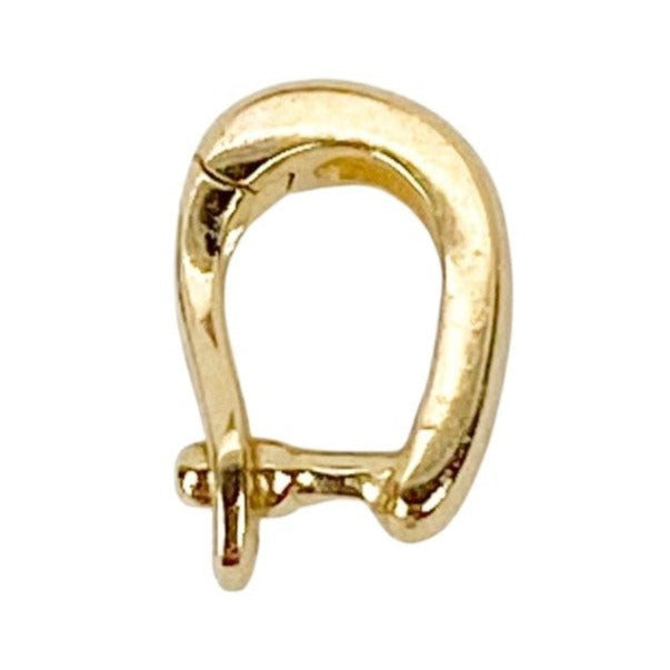 Small Charm Enhancer 7x5mm 14K or 18K Gold Clip On Bail M4023