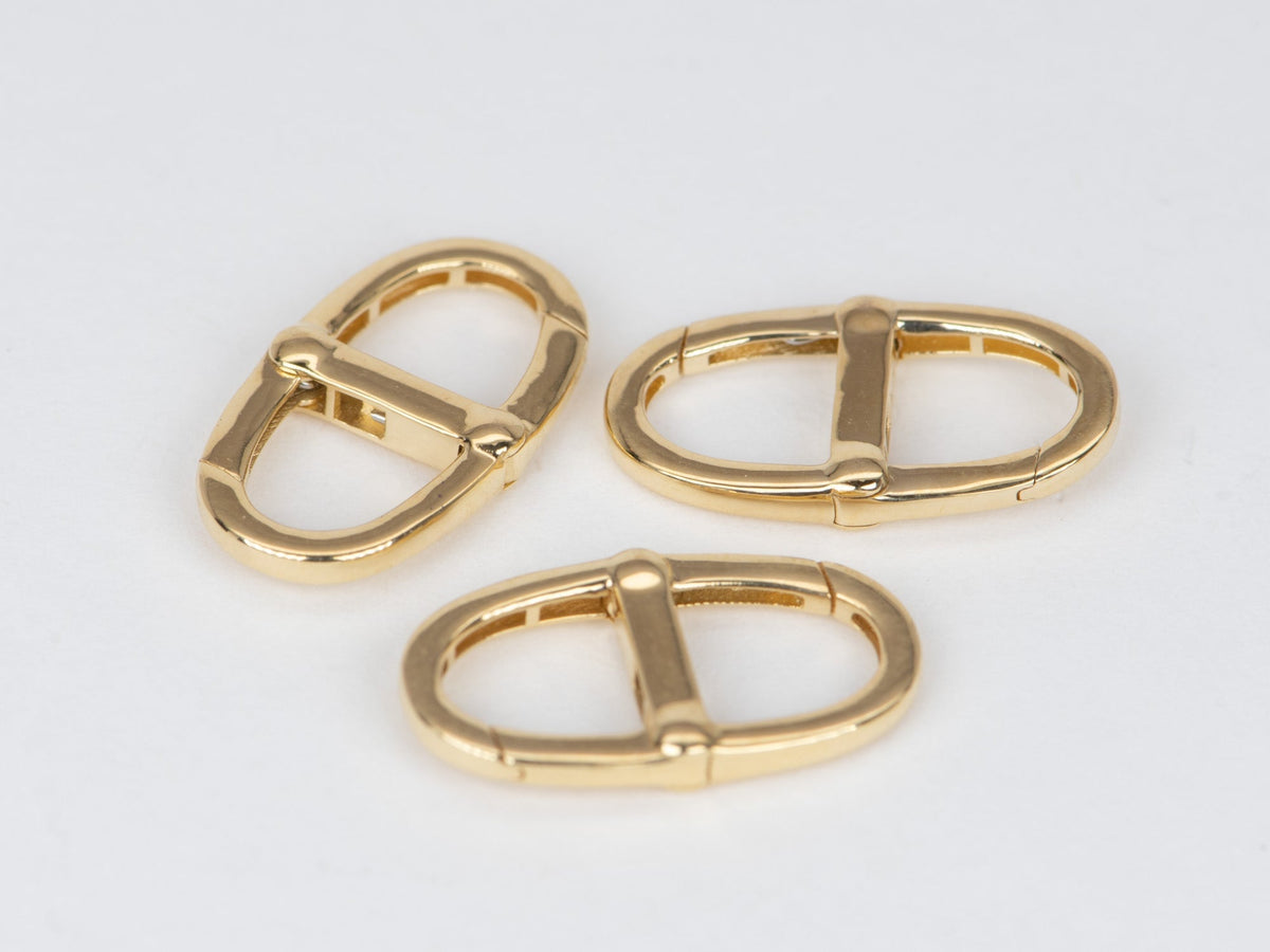 18K Gold Mariner Link Double Push Gate Spring Ring M4031 Aurora Designer