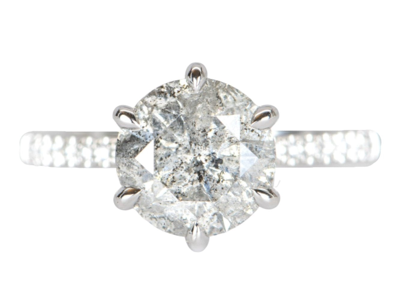 Ring Style Hidden Halo Solitaire Ring Setting for Any Shape Stone M6005C