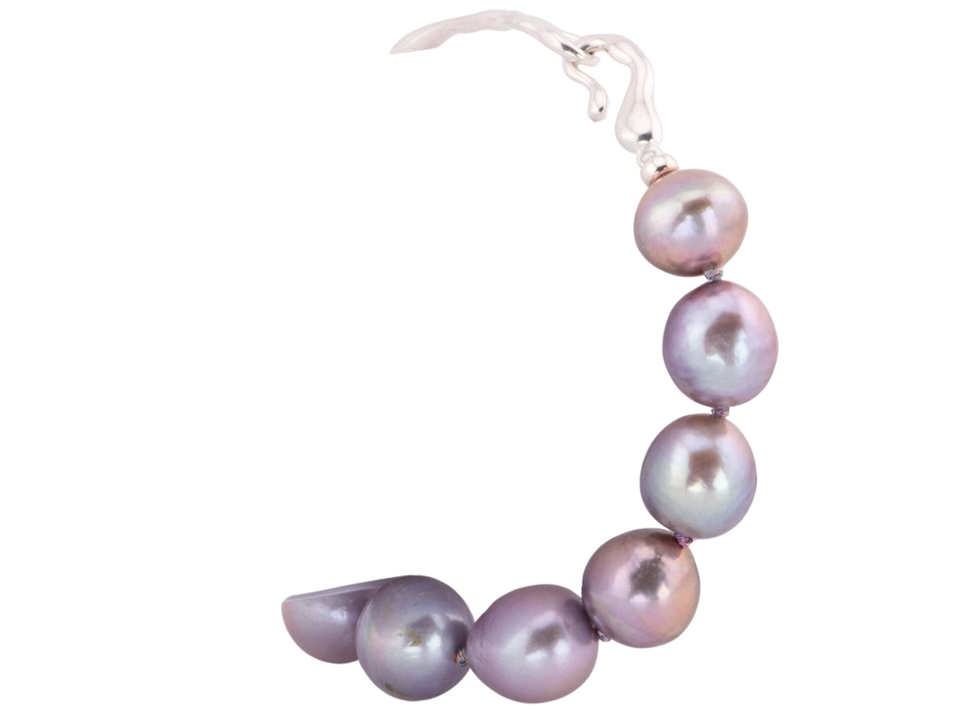 Purple Zircon Flower Pendant Natural Freshwater Pearl Bracelet for Women  Transparent Crystal Beads Adjustable Size Bracelet - AliExpress