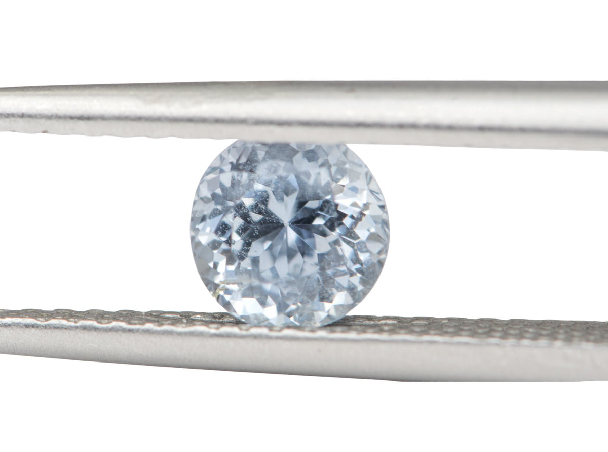 0.95ct Round Shape Montana Sapphire 5.4*3.9mm PS537 Aurora Designer