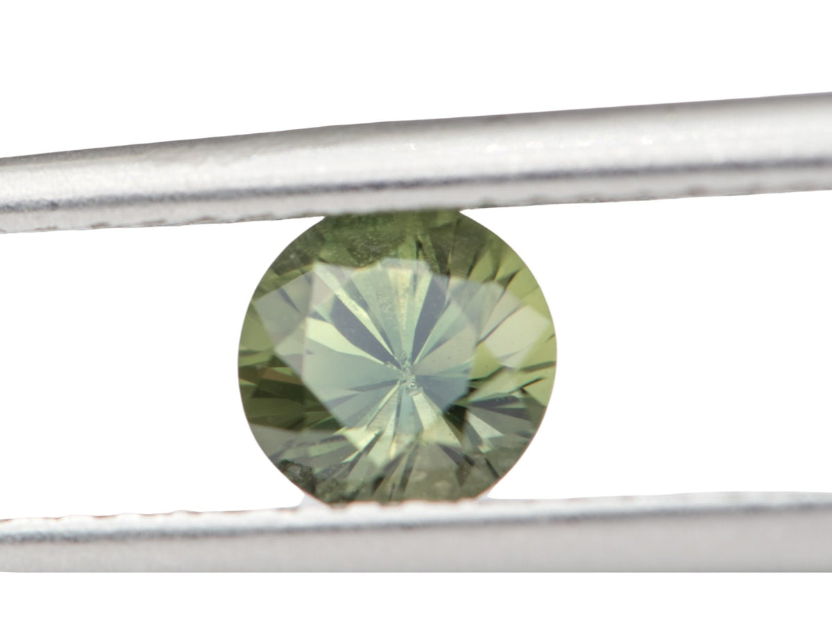 0.73ct Round Shape Montana Sapphire 5.1*3.8mm PS542 Aurora Designer