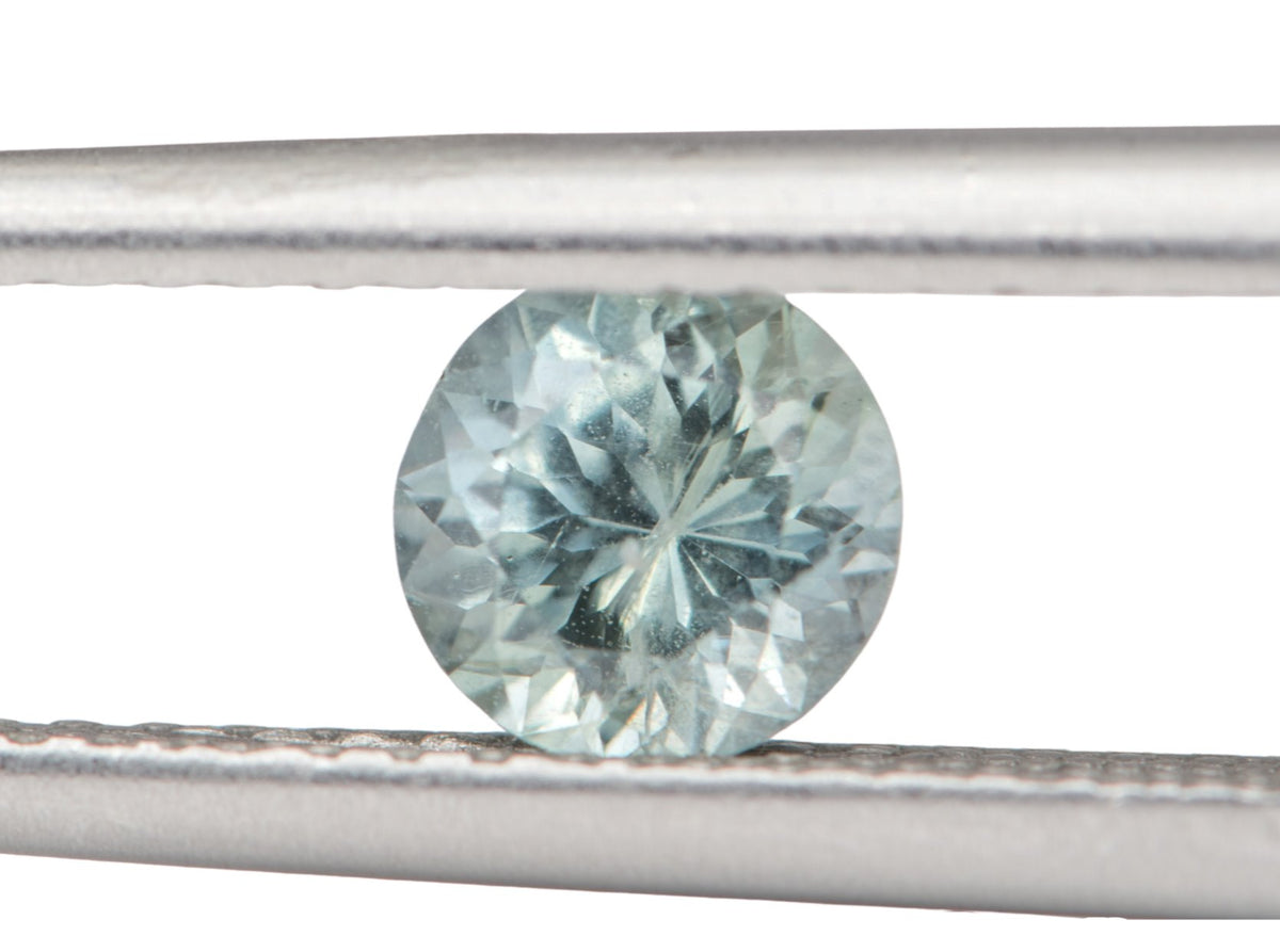 0.67ct Round Shape Montana Sapphire 5.1*3.4mm PS545 Aurora Designer