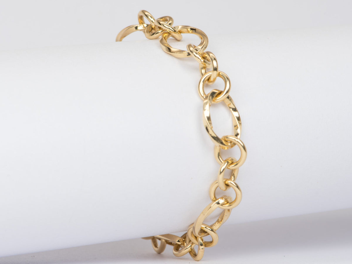 Chunky Mobius Twist Link Bracelet 18K Gold R2040 Aurora Designer