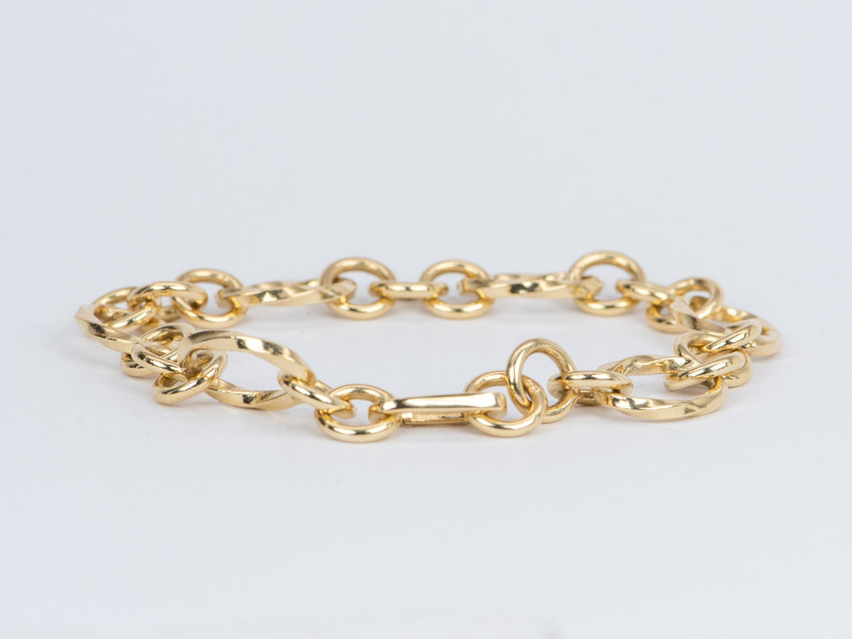 Chunky Mobius Twist Link Bracelet 18K Gold R2040 Aurora Designer