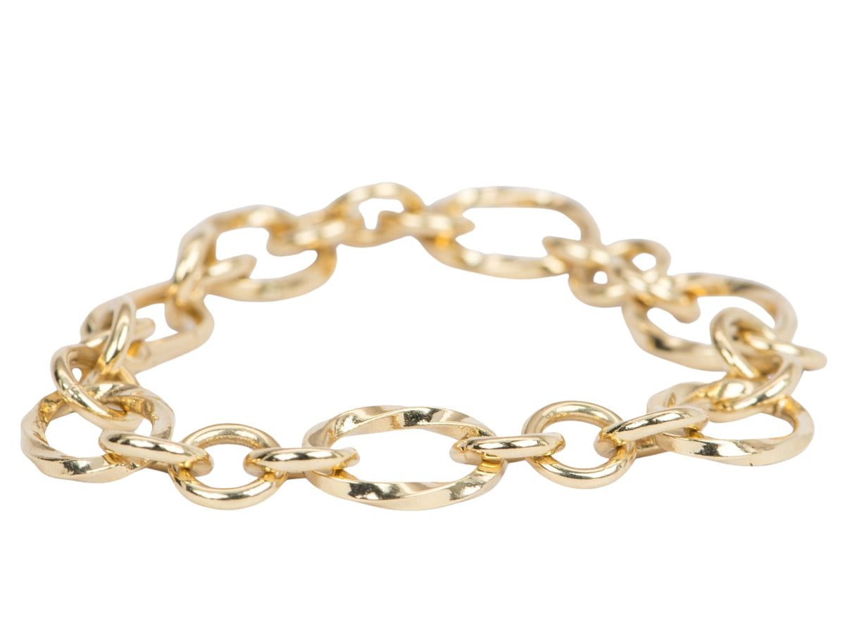 Chunky Mobius Twist Link Bracelet 6g+ 18K Gold R2040 Aurora Designer