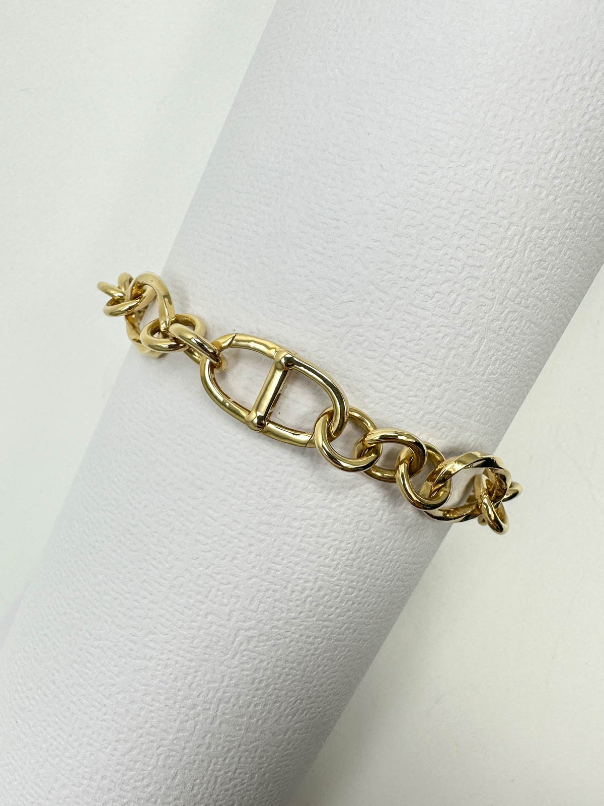 18K Gold Mariner Link Double Push Gate Spring Ring M4031 Aurora Designer