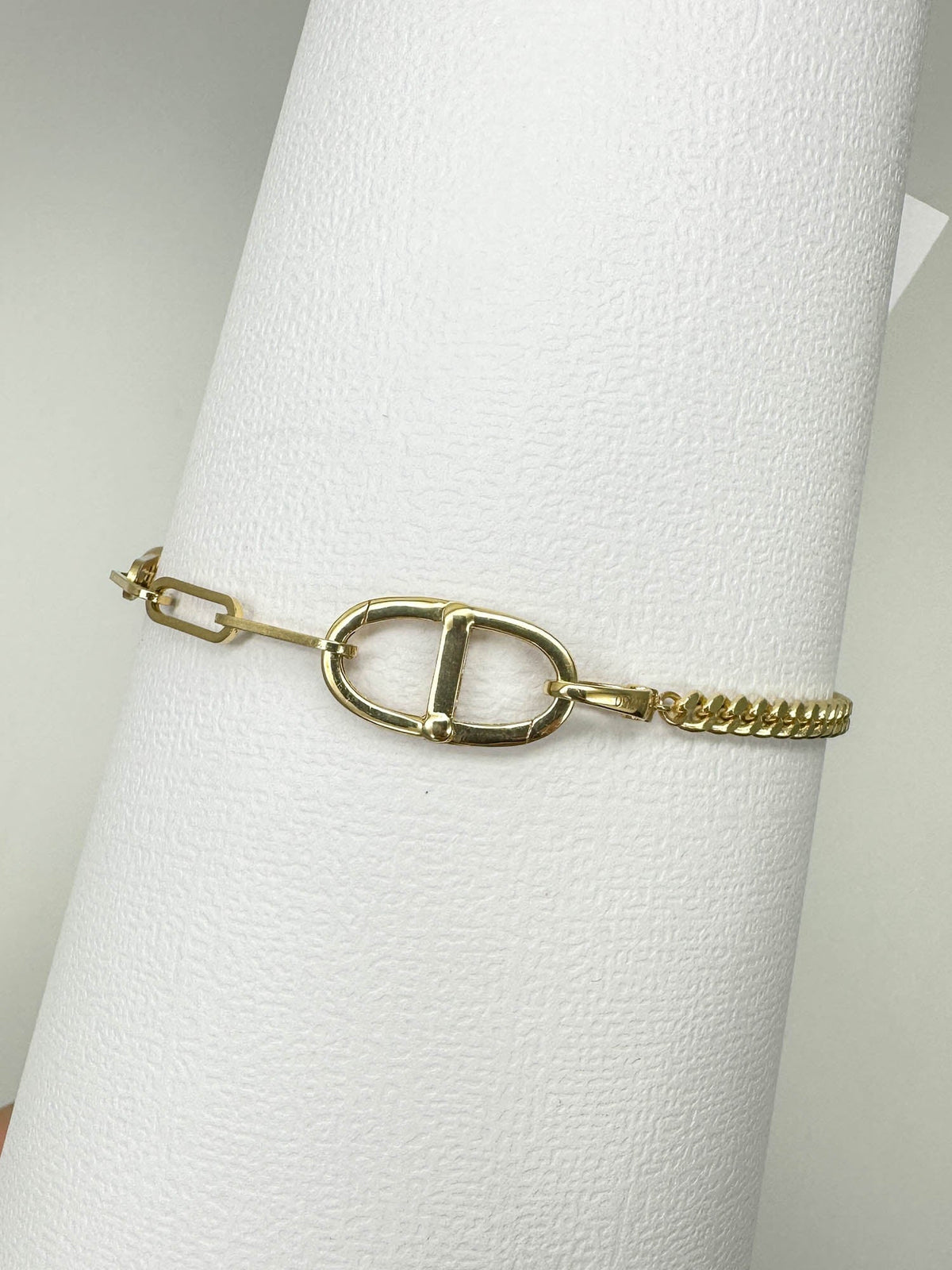 18K Gold Mariner Link Double Push Gate Spring Ring M4031 Aurora Designer