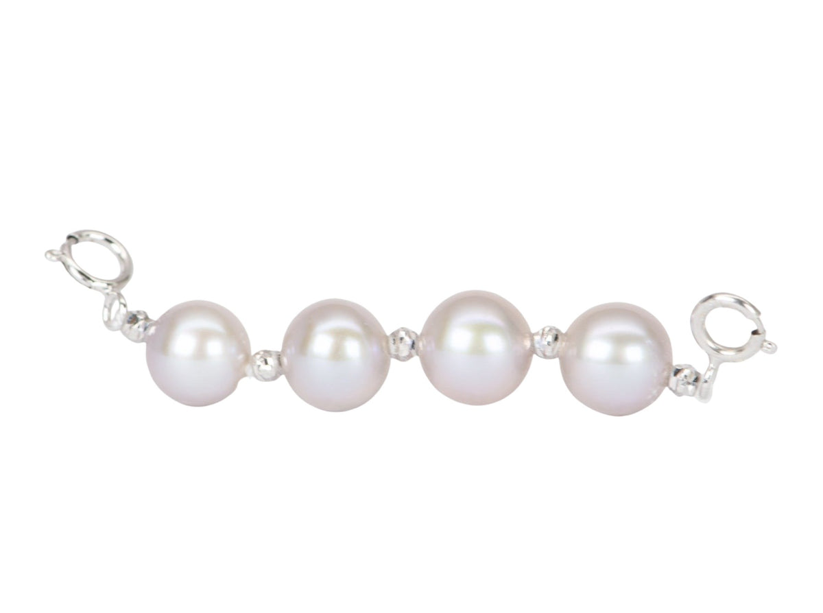 6mm Light Gray Pearl and 18K Gold Extension Chain R2049 Aurora Designer
