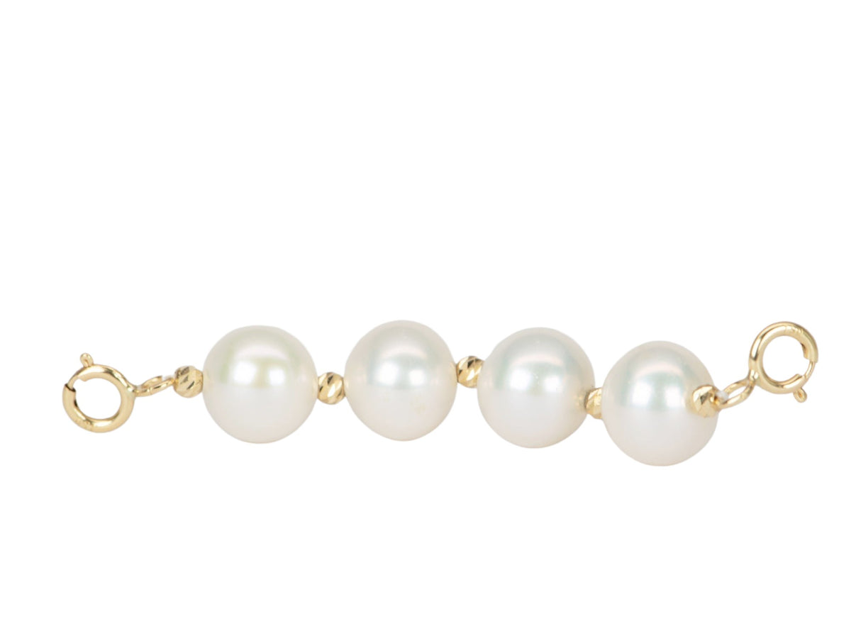 7mm Pearl and 18K Gold Extension Chain R2050 Aurora Designer