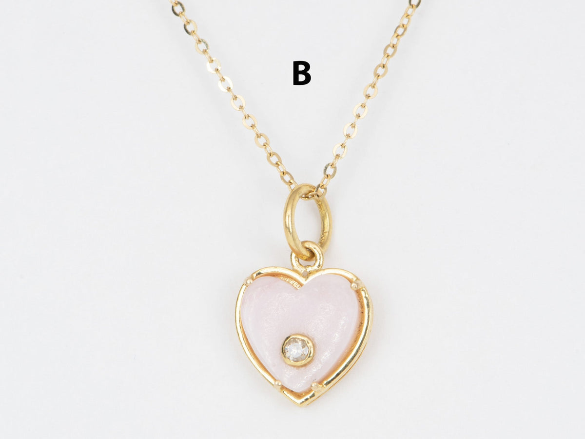 Heart with Diamond Accent Pendant 14K Gold R4350 Aurora Designer