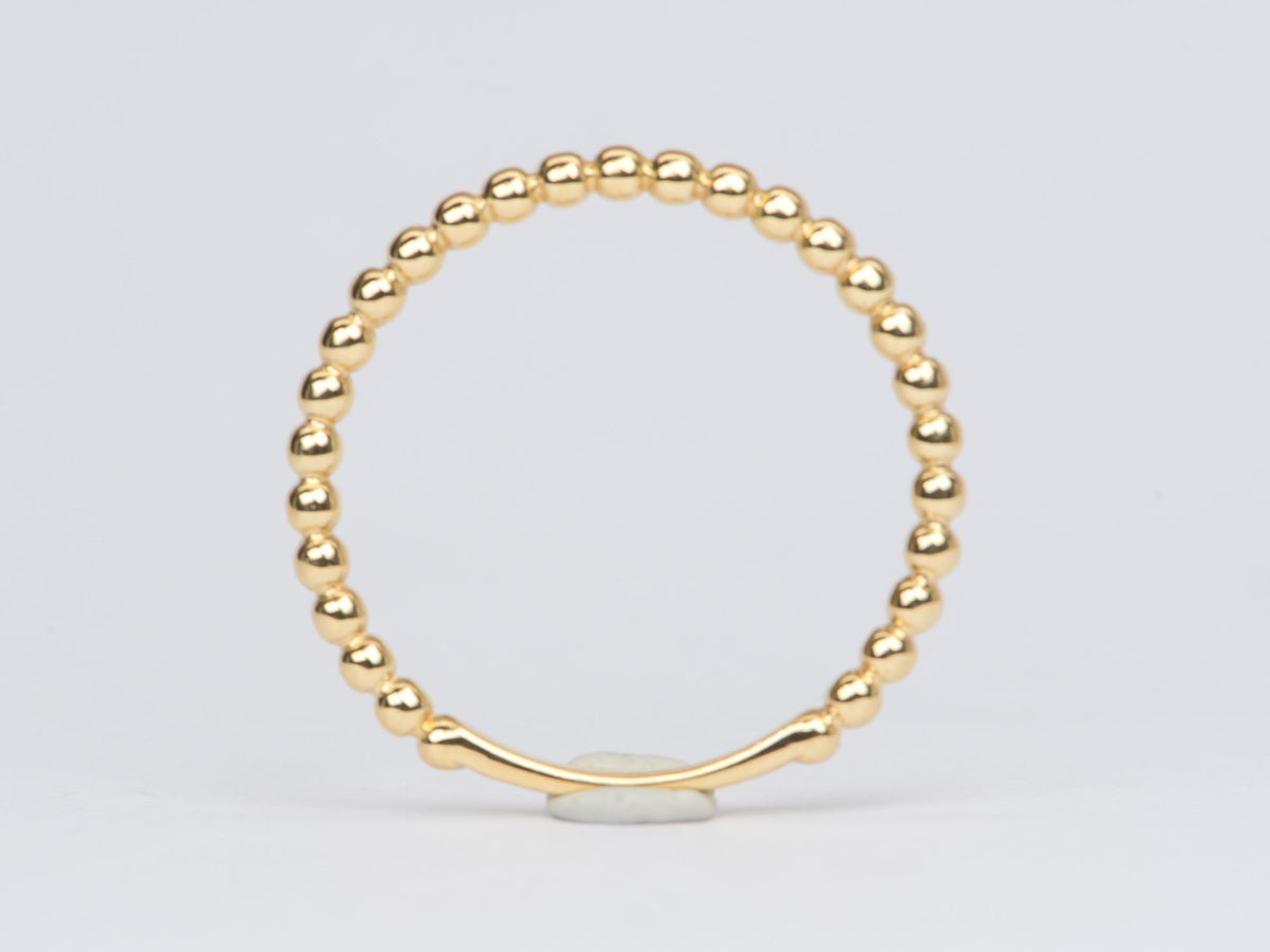 1.5mm Bead Band 18K Gold Stacking Ring R5049 Aurora Designer