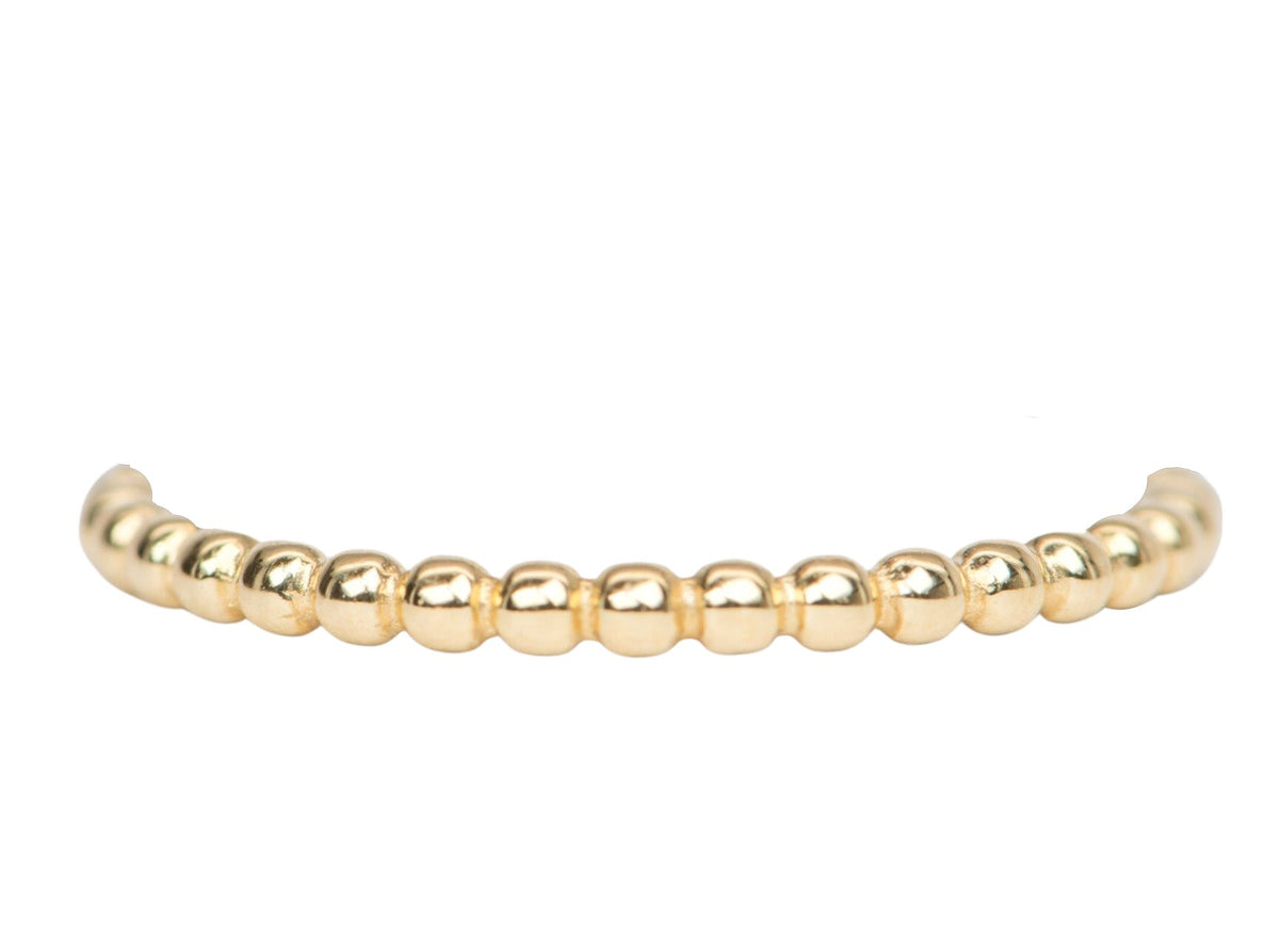 1.5mm Bead Band 18K Gold Stacking Ring R5049 Aurora Designer
