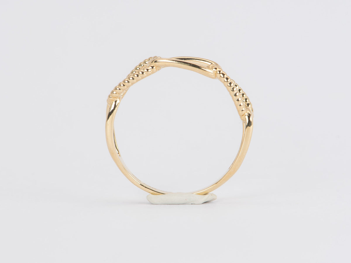 Mixed Link Style Stacking Band 14K Gold Ring R5050 Aurora Designer