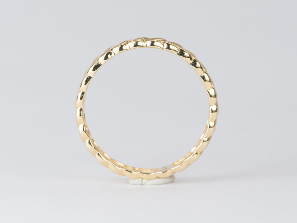 Wheat Wedding Band 18K Gold 2.47g OOAK Gift For Her R5057 Aurora Designer
