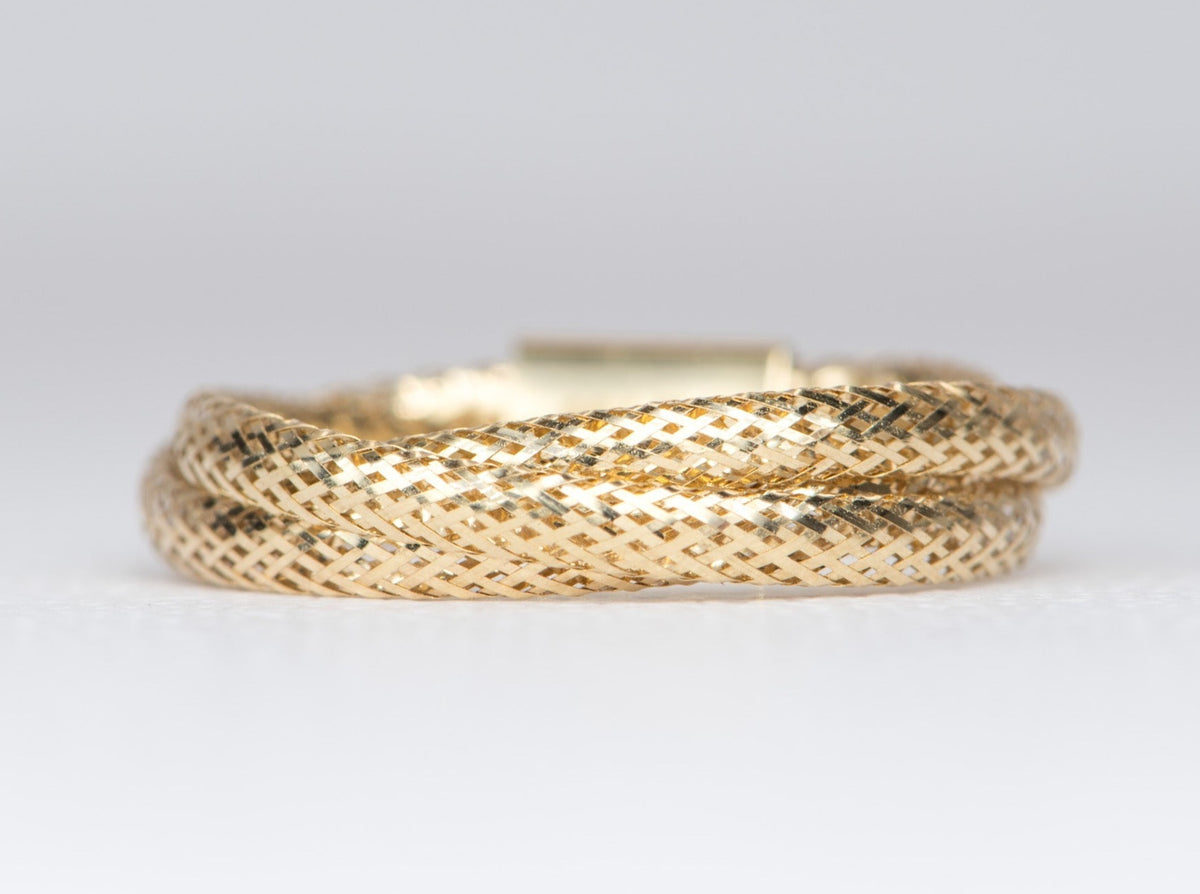 Light Weight 3-Strand Braided Ring 18K Gold R6384 Aurora Designer