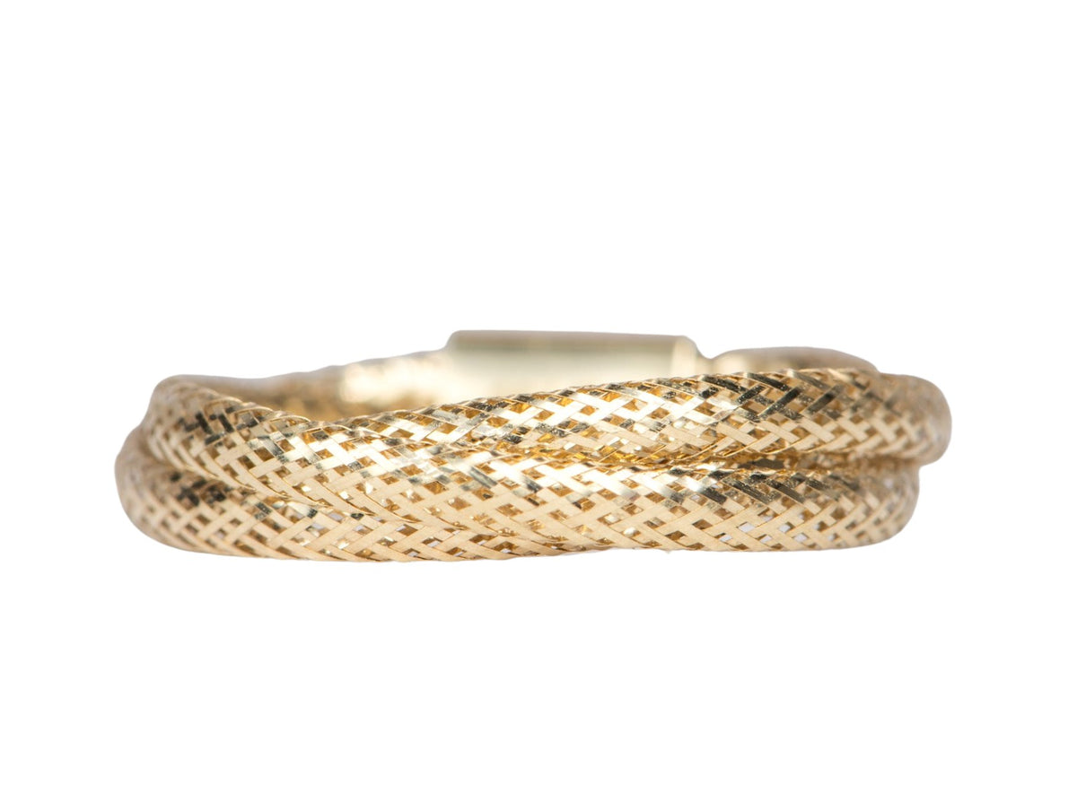 Light Weight 3-Strand Braided Ring 18K Gold R6384 Aurora Designer