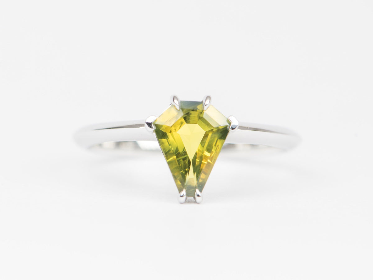 1.36ct Madagascar Parti Sapphire 14K White Gold Engagement Ring R6415 Aurora Designer