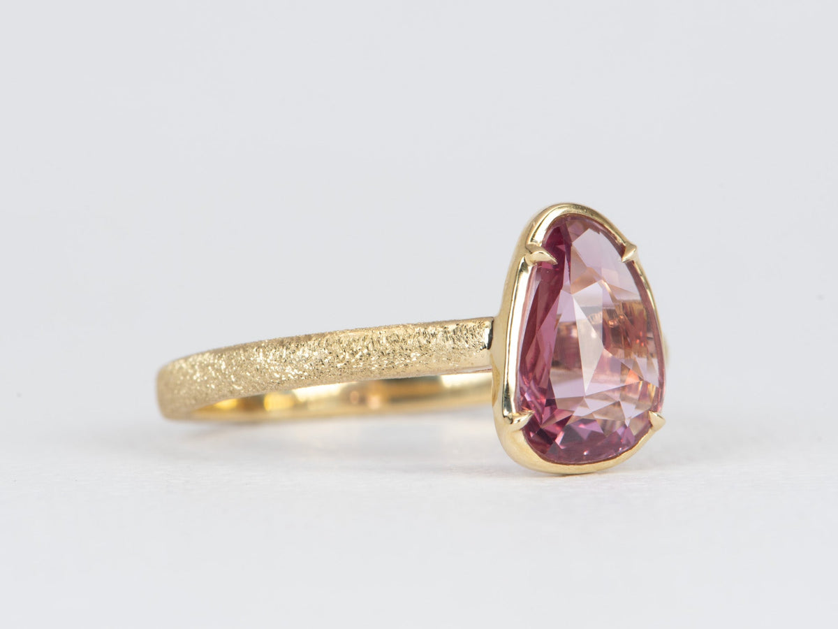 1.26ct GIA-Certified Natural Pink Sapphire Stacking Ring 14K Gold R6462 Aurora Designer