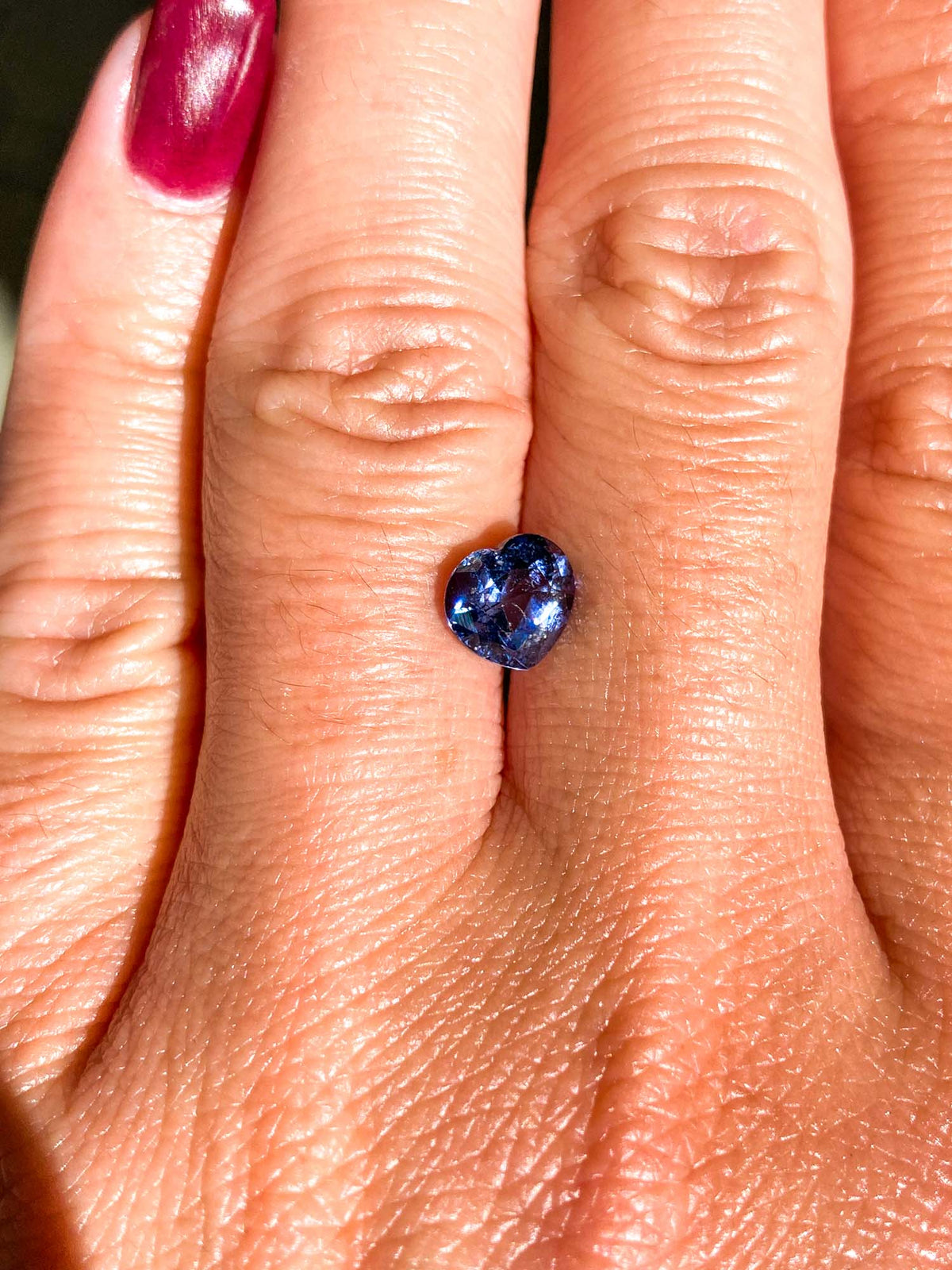 1.75ct Heart Shape Spinel 7.6*7.7*4.7mm SP197 Aurora Designer