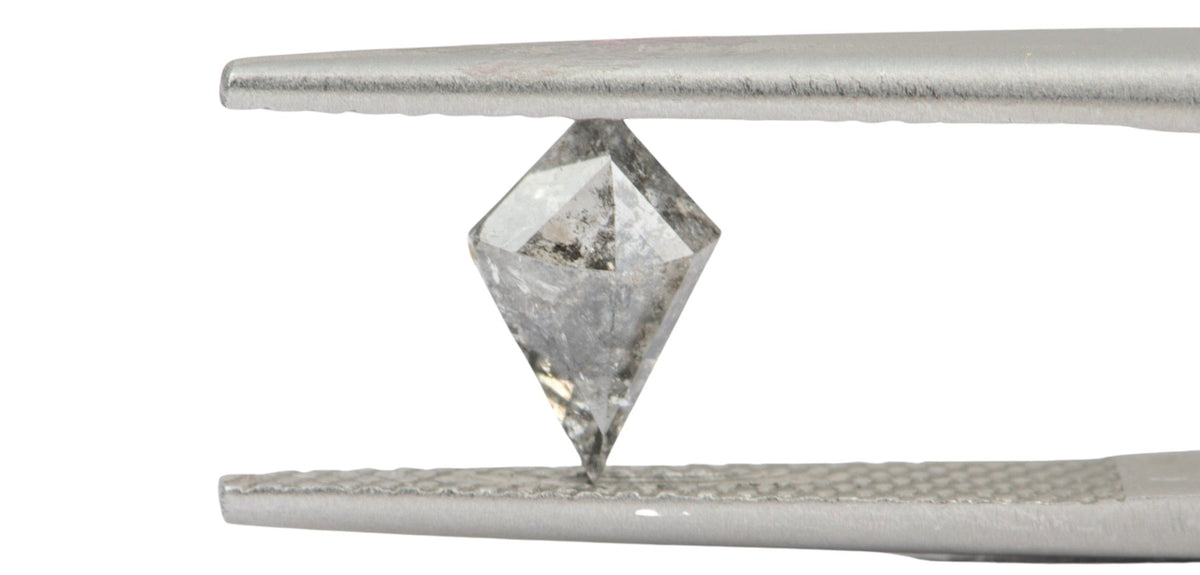 0.51ct Kite Shape Salt and Pepper Diamond, 8.5*5.5*2.0mm SPG80 Aurora Designer