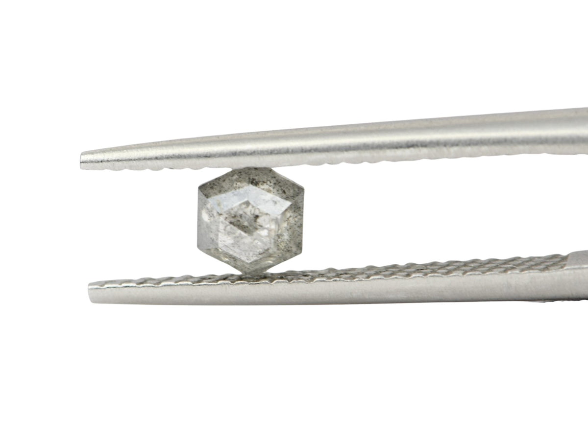 0.33ct Hexagon Shape Salt and Pepper Diamond, 4.9*5.5*1.8mm SPH102 Aurora Designer