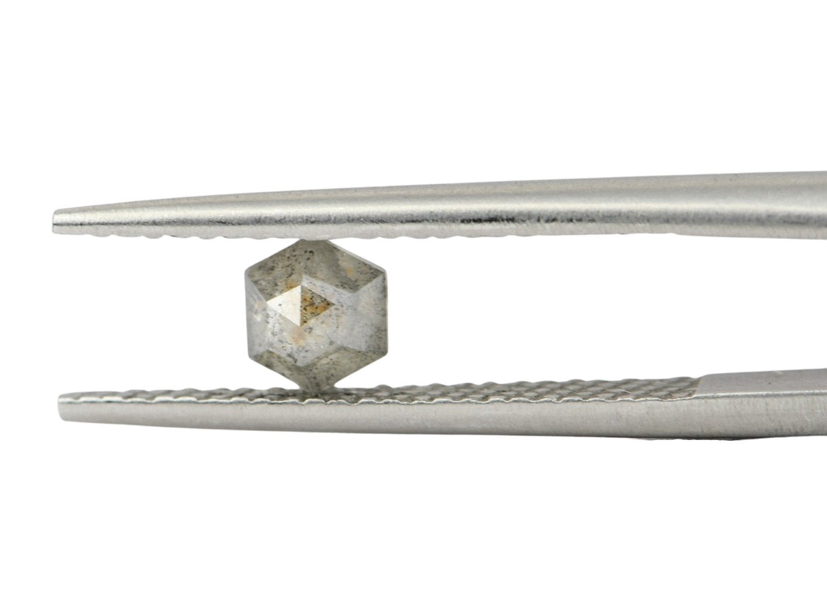 0.35ct Hexagon Shape Salt and Pepper Diamond, 4.7*4.3*2.2mm SPH103 Aurora Designer