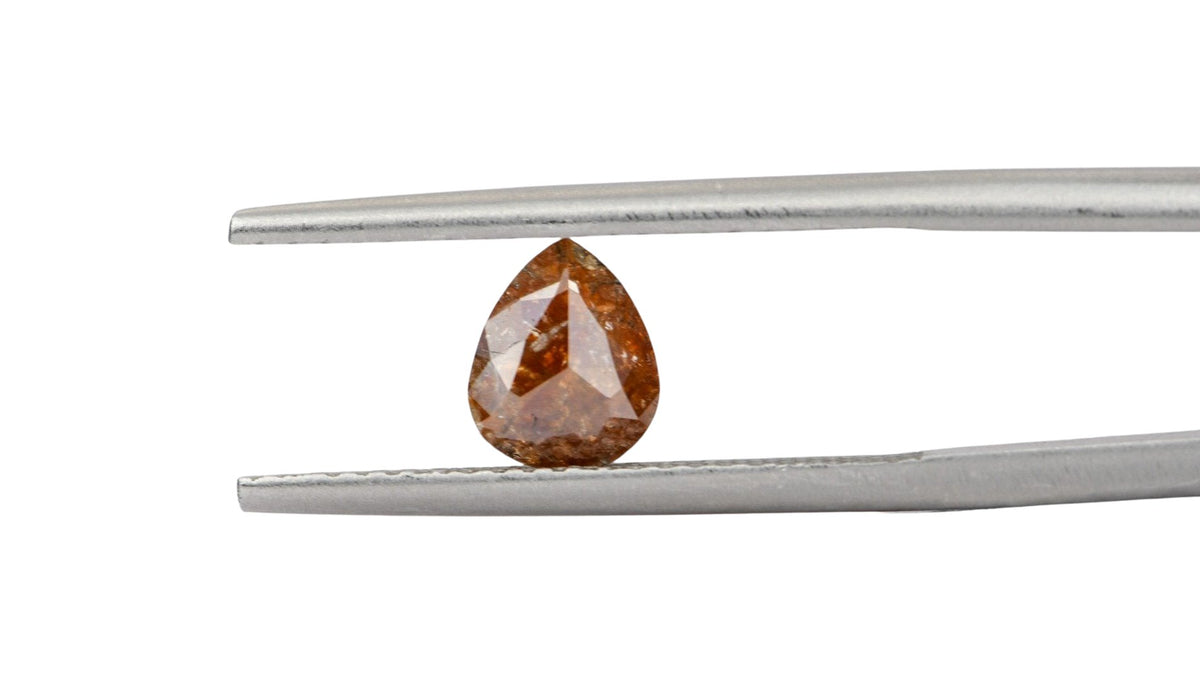 0.55ct Pear Shape Salt and Pepper Rose Cut Diamond, 6.6*5.5mm SPP19 Aurora Designer