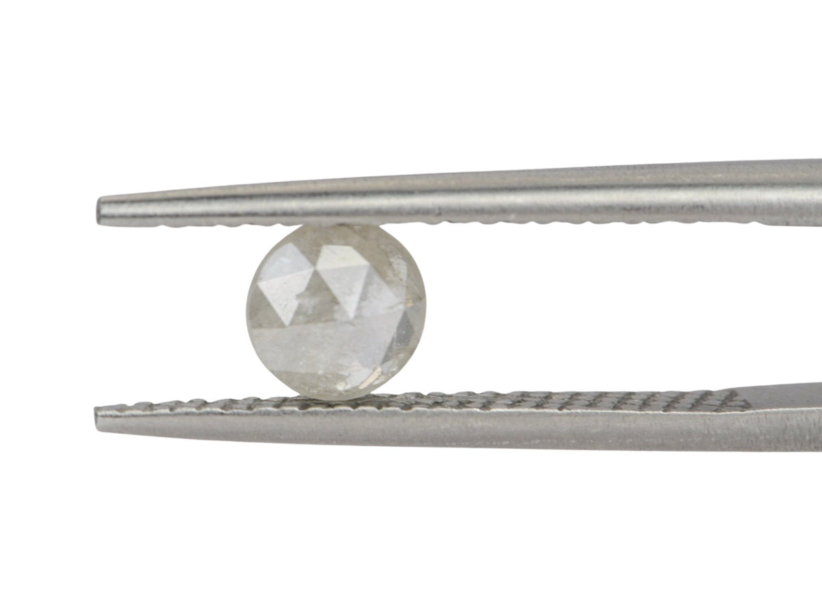 0.56ct Round Shape Salt and Pepper Rose Cut Diamond, 5.3*2.3mm SPR18 Aurora Designer
