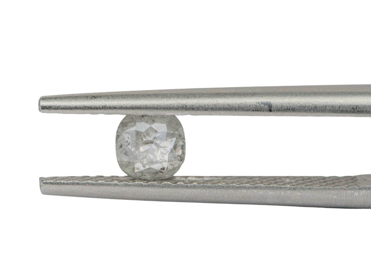 0.24ct Oval Shape Salt and Pepper Rosecut Diamond, 4.2*4.2*1.5mm SPS12 Aurora Designer