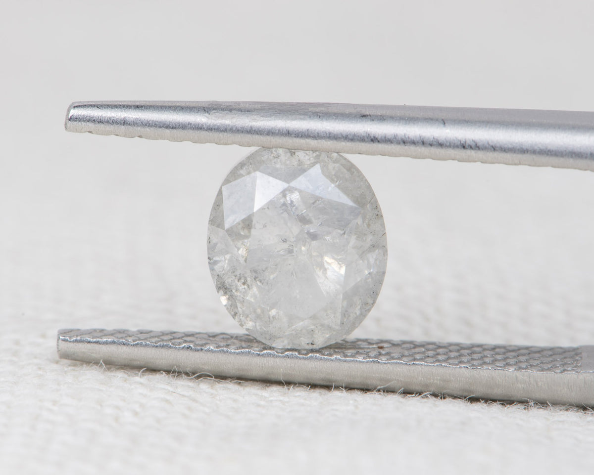 1.96ct Oval Shape Salt and Pepper Diamond 7.9*6.5*5.4mm SPS136 Aurora Designer