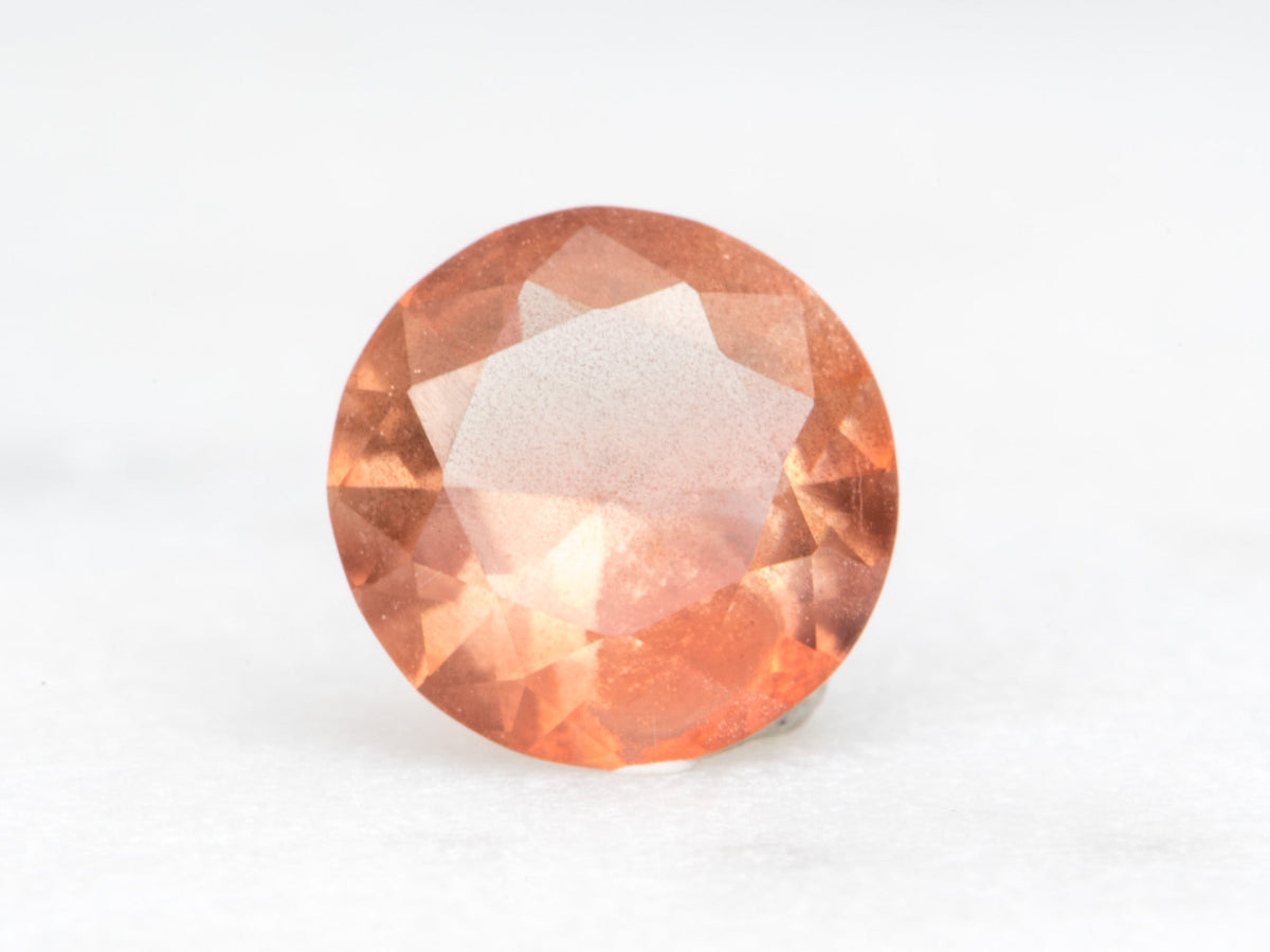 1.34ct Round Shape Oregon Sunstone 8.0*4.1mm SU112 Aurora Designer
