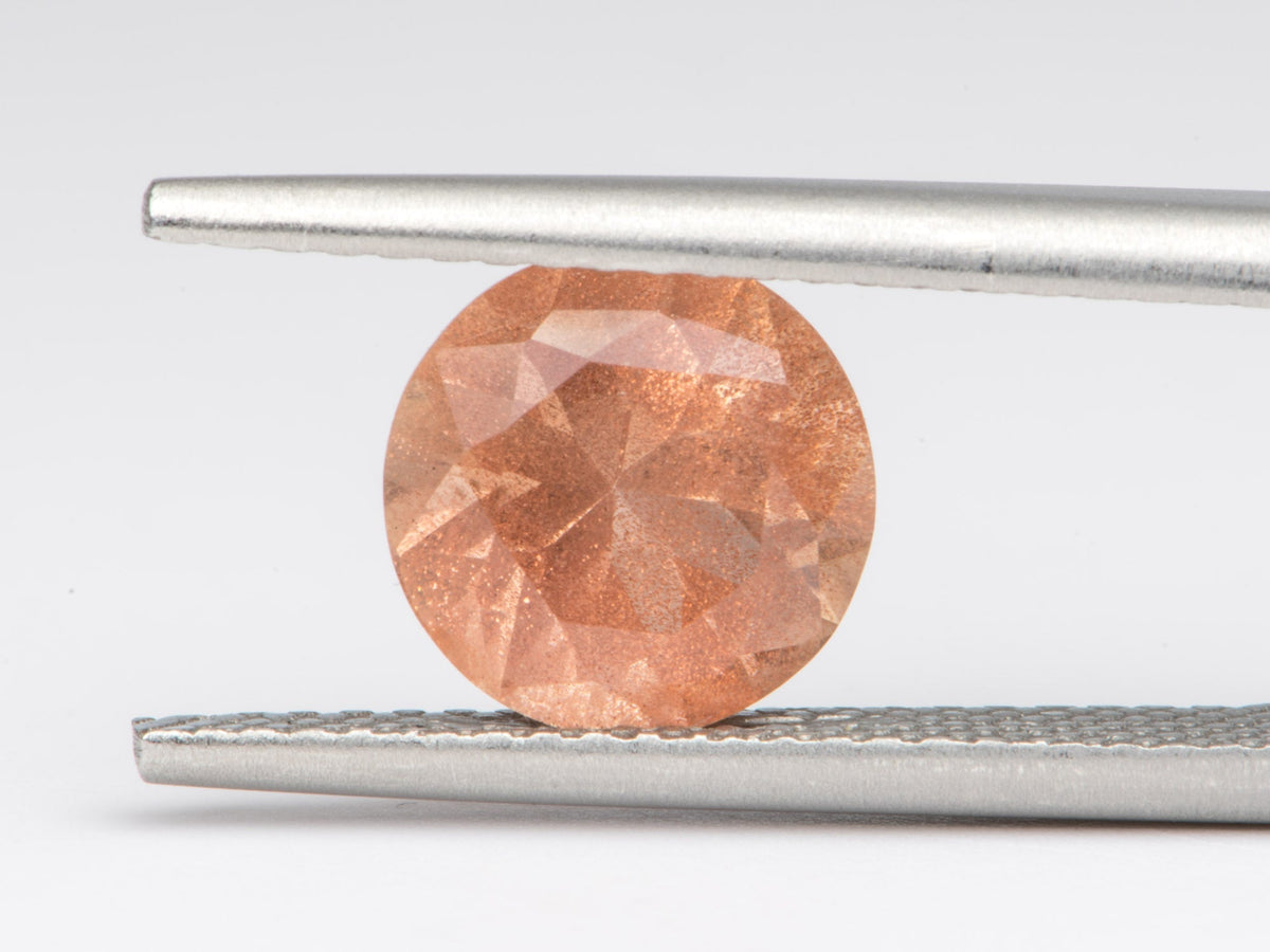 1.61ct Round Shape Oregon Sunstone 8.0*5.1mm SU113 Aurora Designer