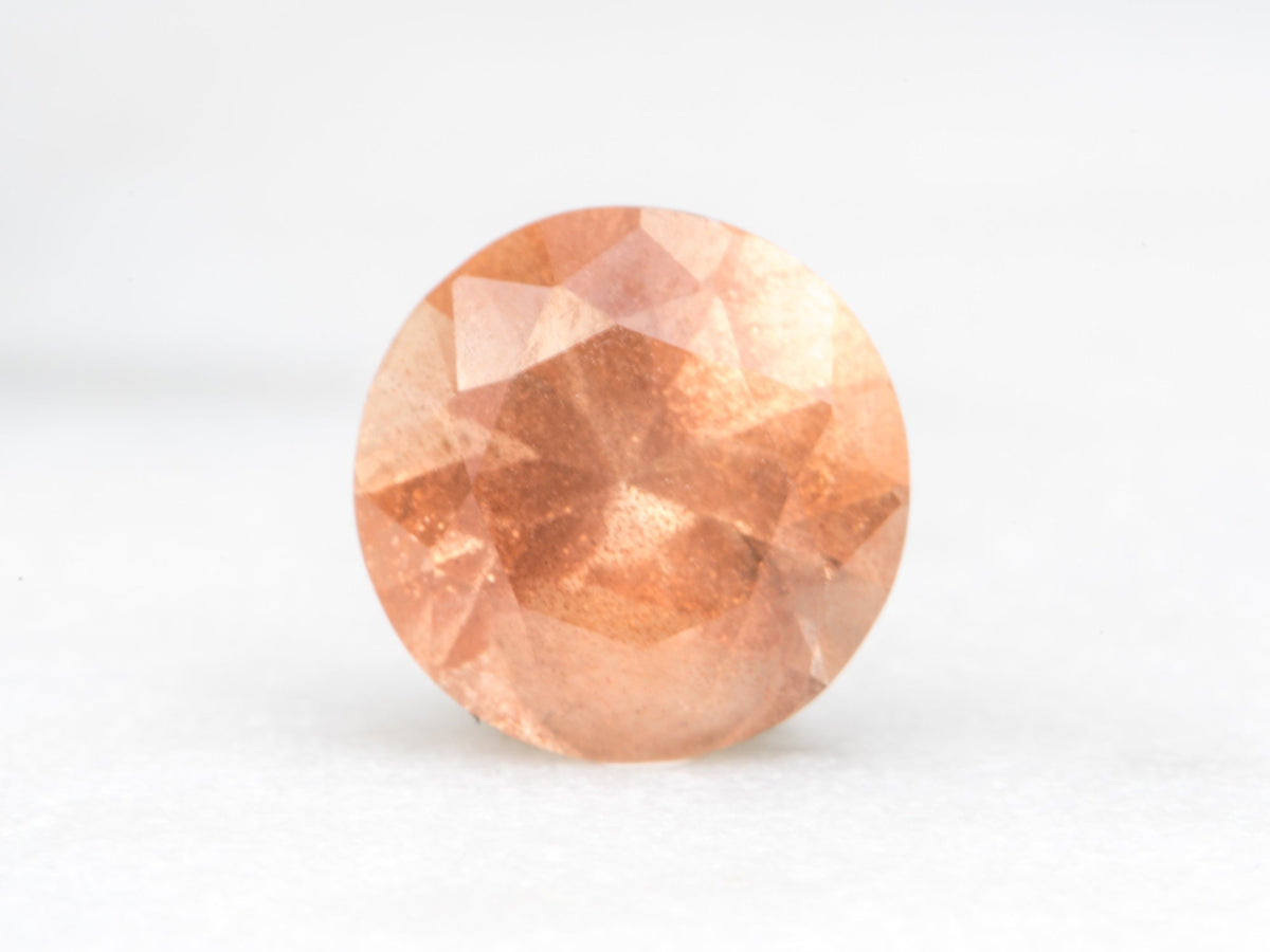 1.61ct Round Shape Oregon Sunstone 8.0*5.1mm SU113 Aurora Designer