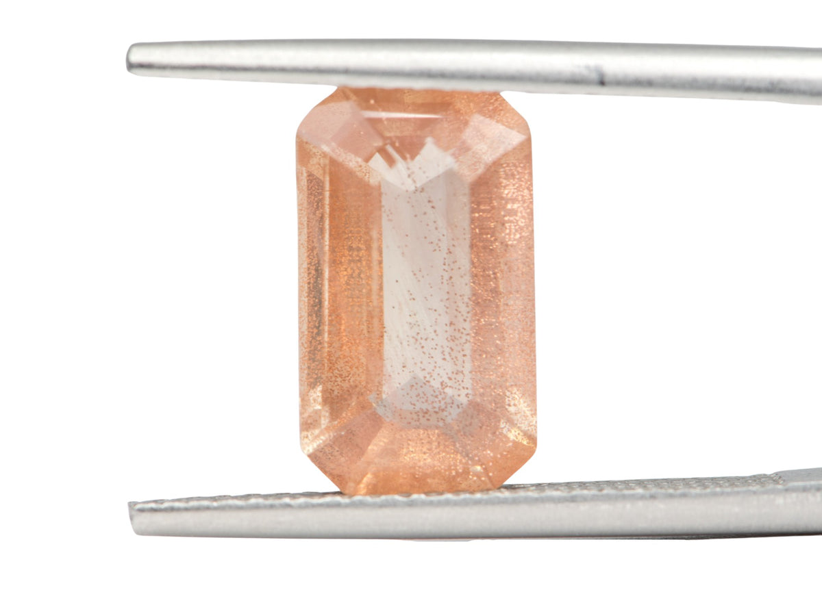 3ct Rectangle Shape Oregon Sunstone 12.0*6.9*4.8mm SU124 Aurora Designer