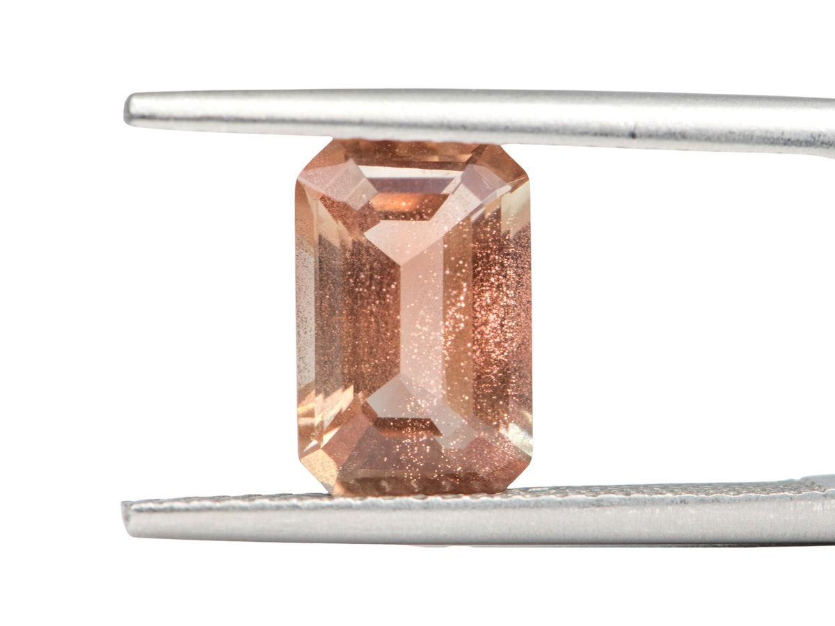 2.01ct Rectangle Shape Oregon Sunstone 10.0*6.5*4.5mm SU125 Aurora Designer