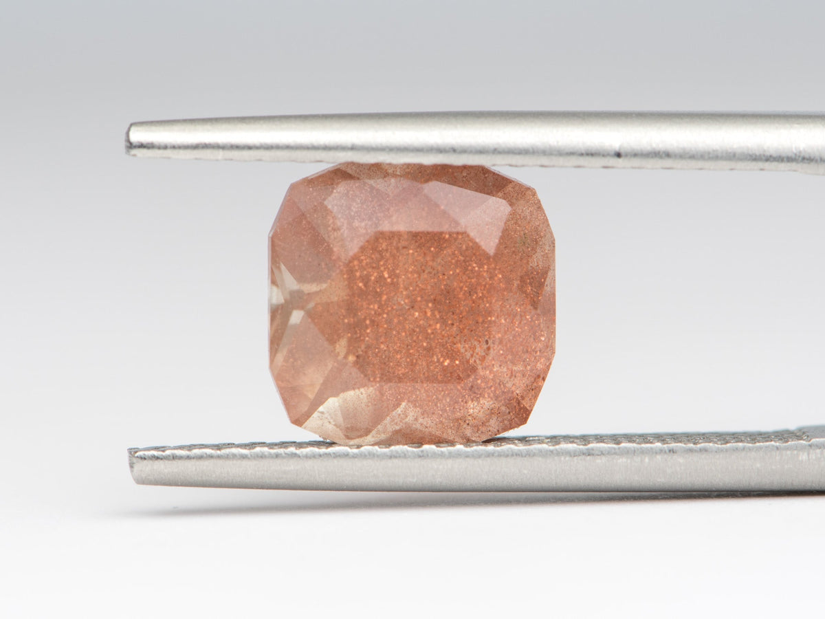 2.18ct Square Shape Oregon Sunstone 8.0*8.0*5.7mm SU135 Aurora Designer