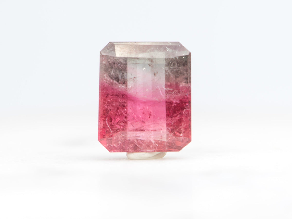 7.48ct Emerald Shape Bi-Color Tourmaline 11.8*10.0*6.8mm TL07 Aurora Designer