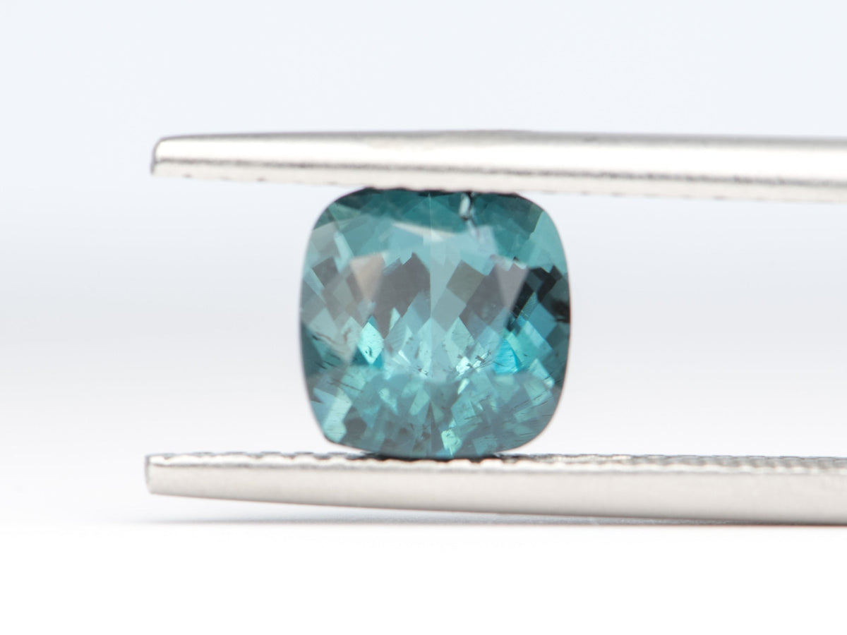 1.94ct Rectangle Shape Indicolite Tourmaline 7.0*6.9*5.1mm TL18 Aurora Designer