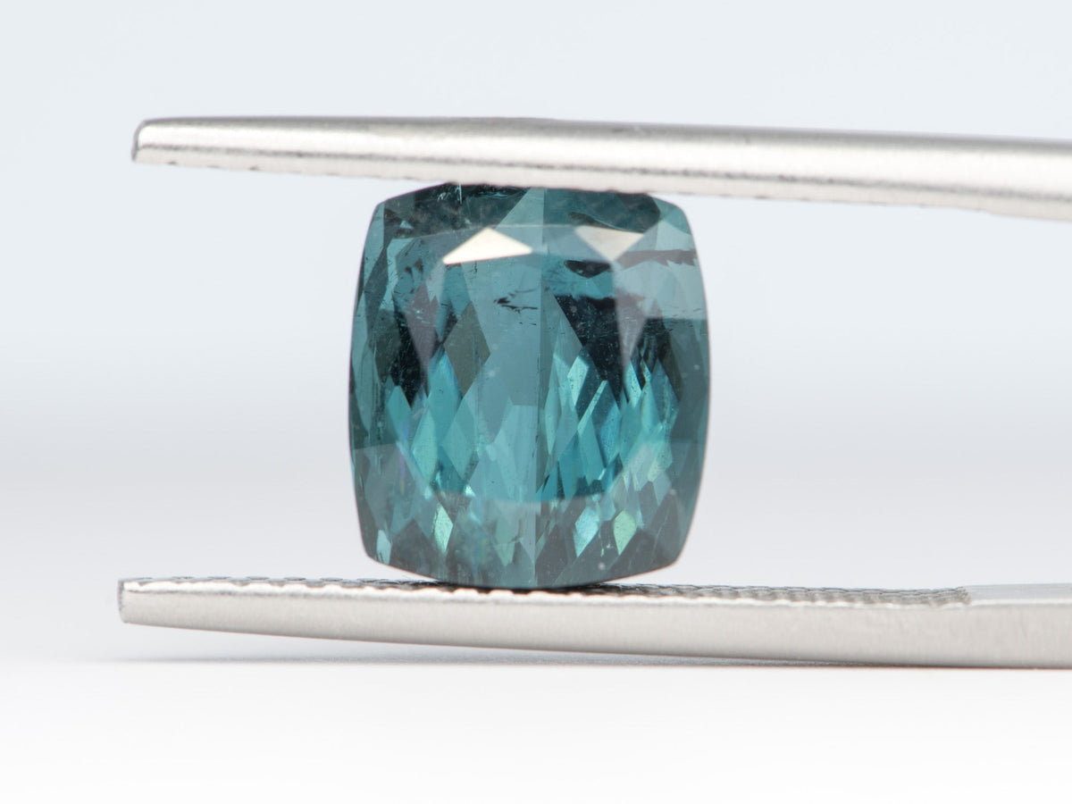 3.9ct Rectangle Shape Indicolite Tourmaline 9.3*8.2*5.9mm TL19 Aurora Designer