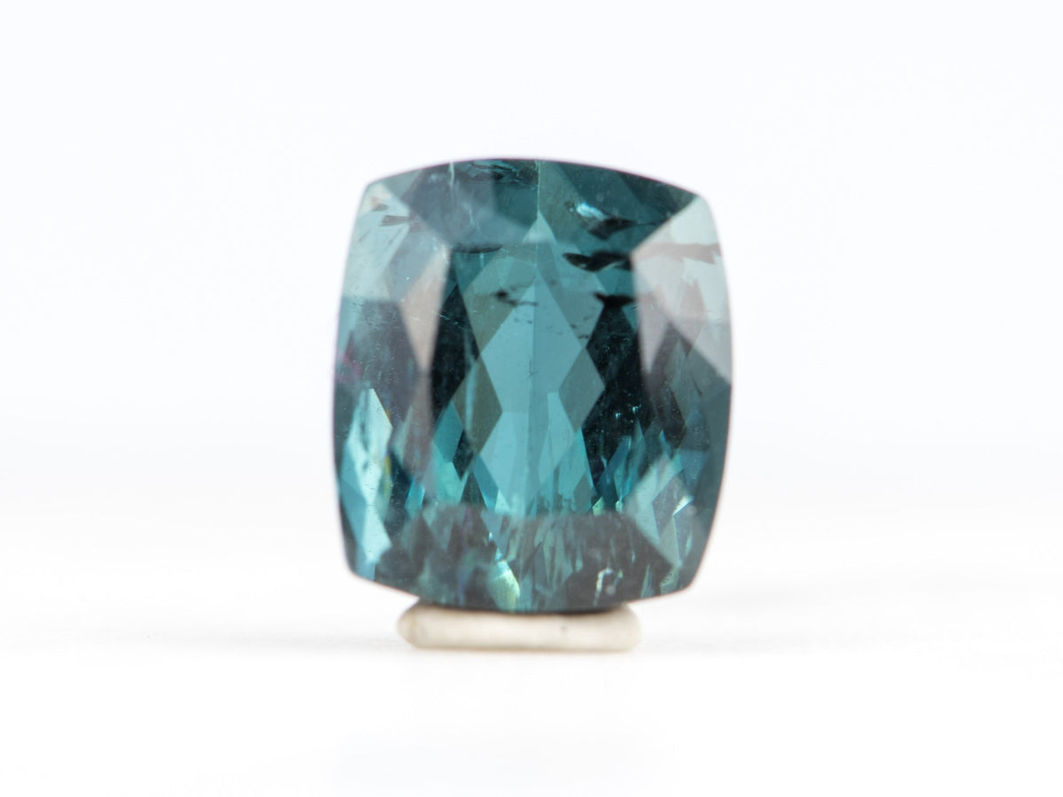 3.9ct Rectangle Shape Indicolite Tourmaline 9.3*8.2*5.9mm TL19 Aurora Designer