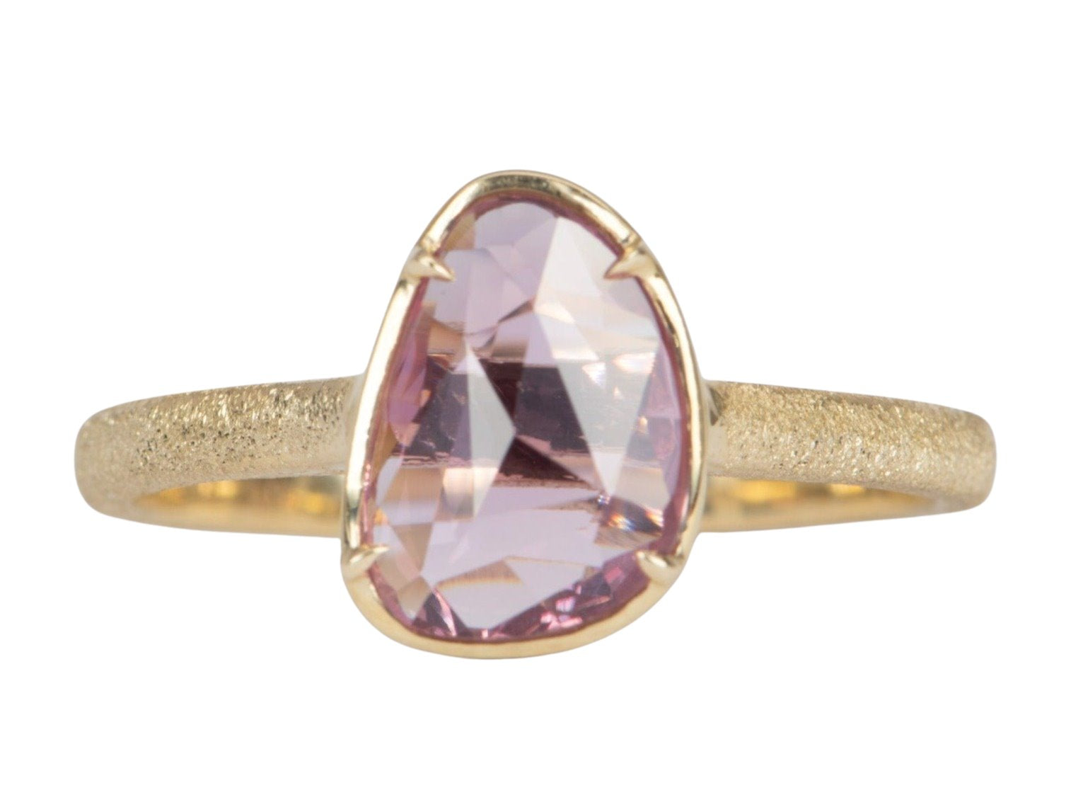 1.26ct GIA-Certified Natural Pink Sapphire Stacking Ring 14K